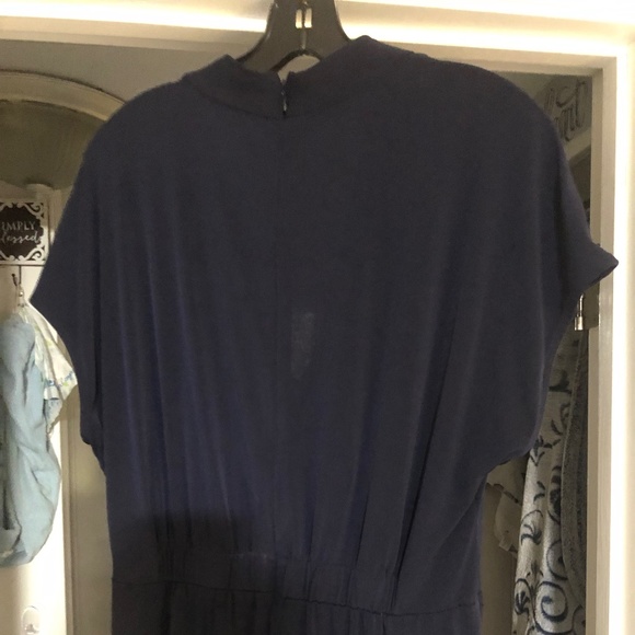 Vince Camuto Navy Blue Pantsuit One Piece Jumpsuit Women’s Large - Picture 3 of 4